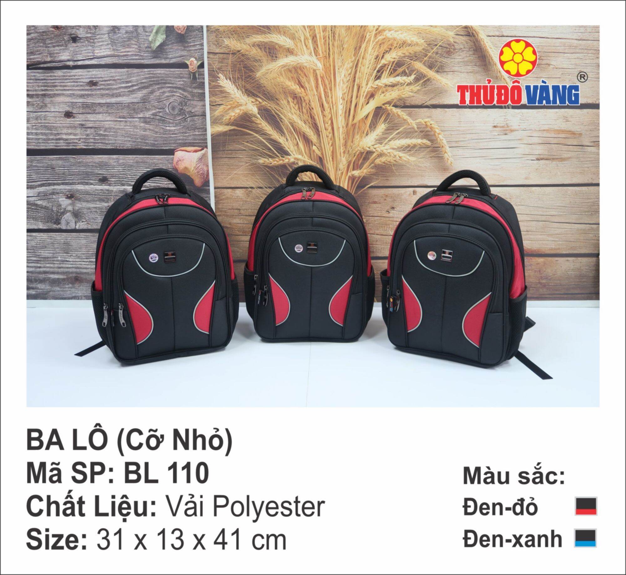 Balo đựng laptop Thủ Đô Vàng ( cỡ nhỏ) --- Mã SP: BL110
