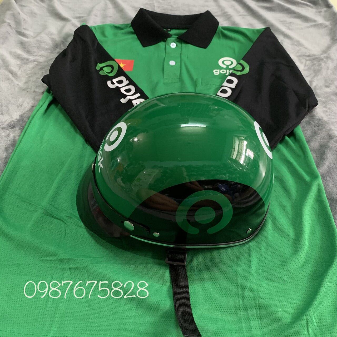 Combo áo thun gojek gồm 1 áo+ 1 nón
