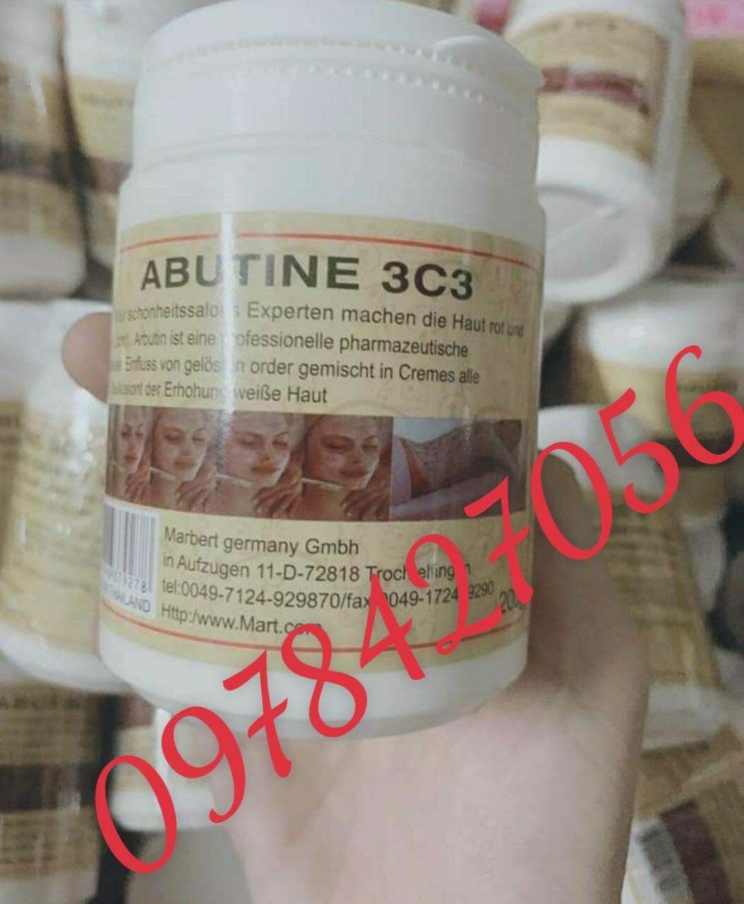 Kem kích trắng Abutine 3C3 hũ 200g thái siêu trắng loại 1