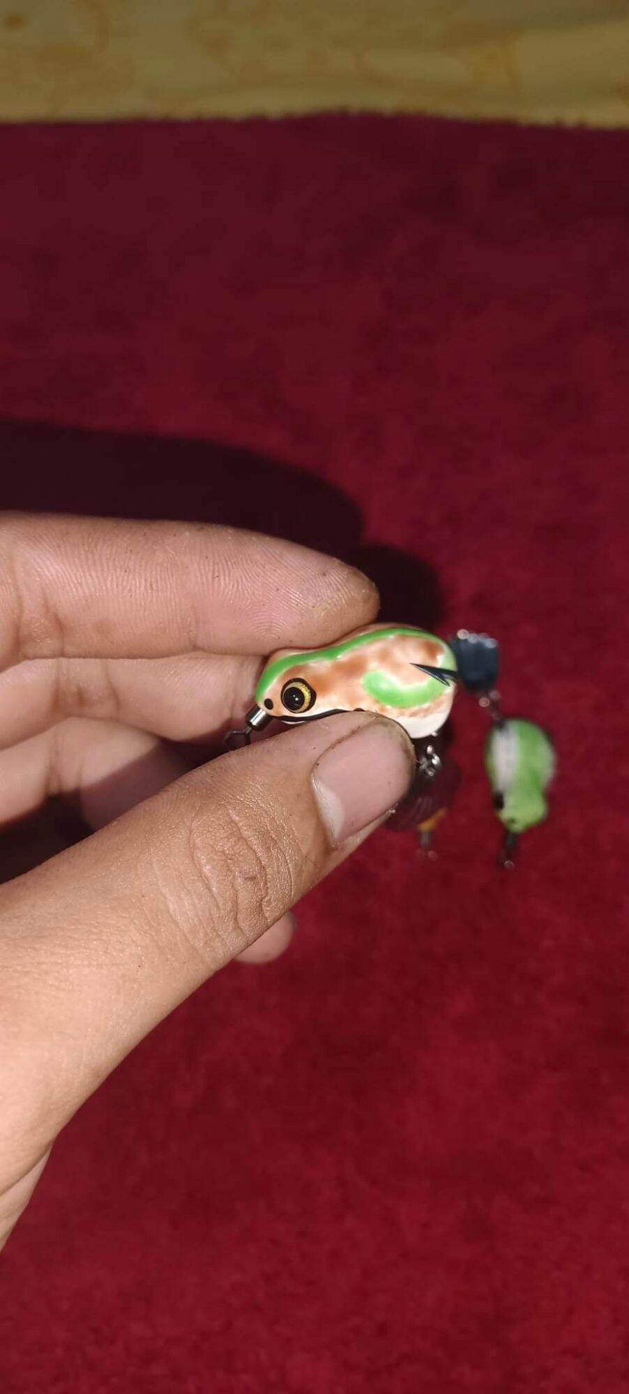 nhái hơi mini 3cm lưỡi độ thủ công