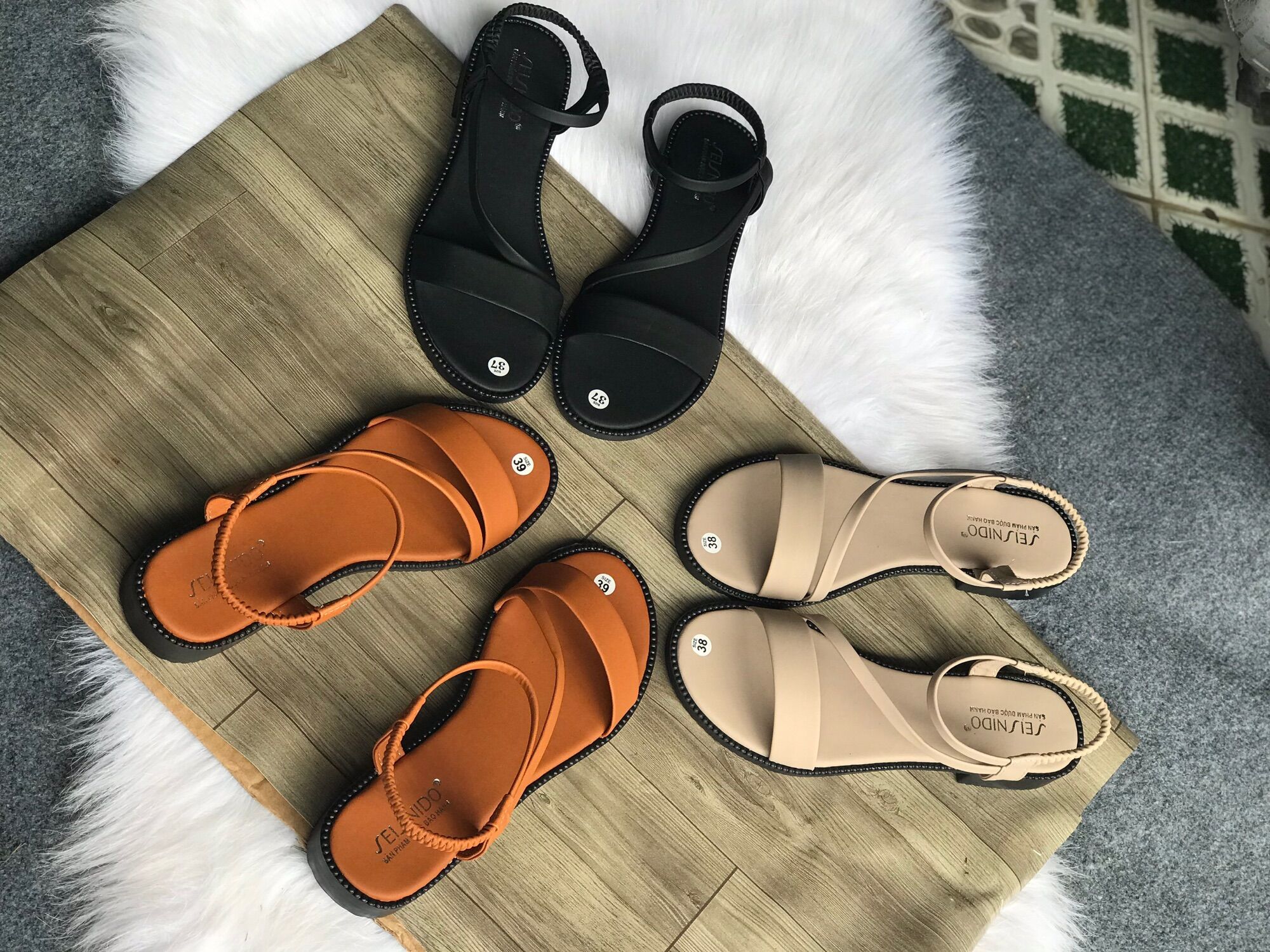 Sandal nữ học sinh siêu xinh quai chéo siêu xinh