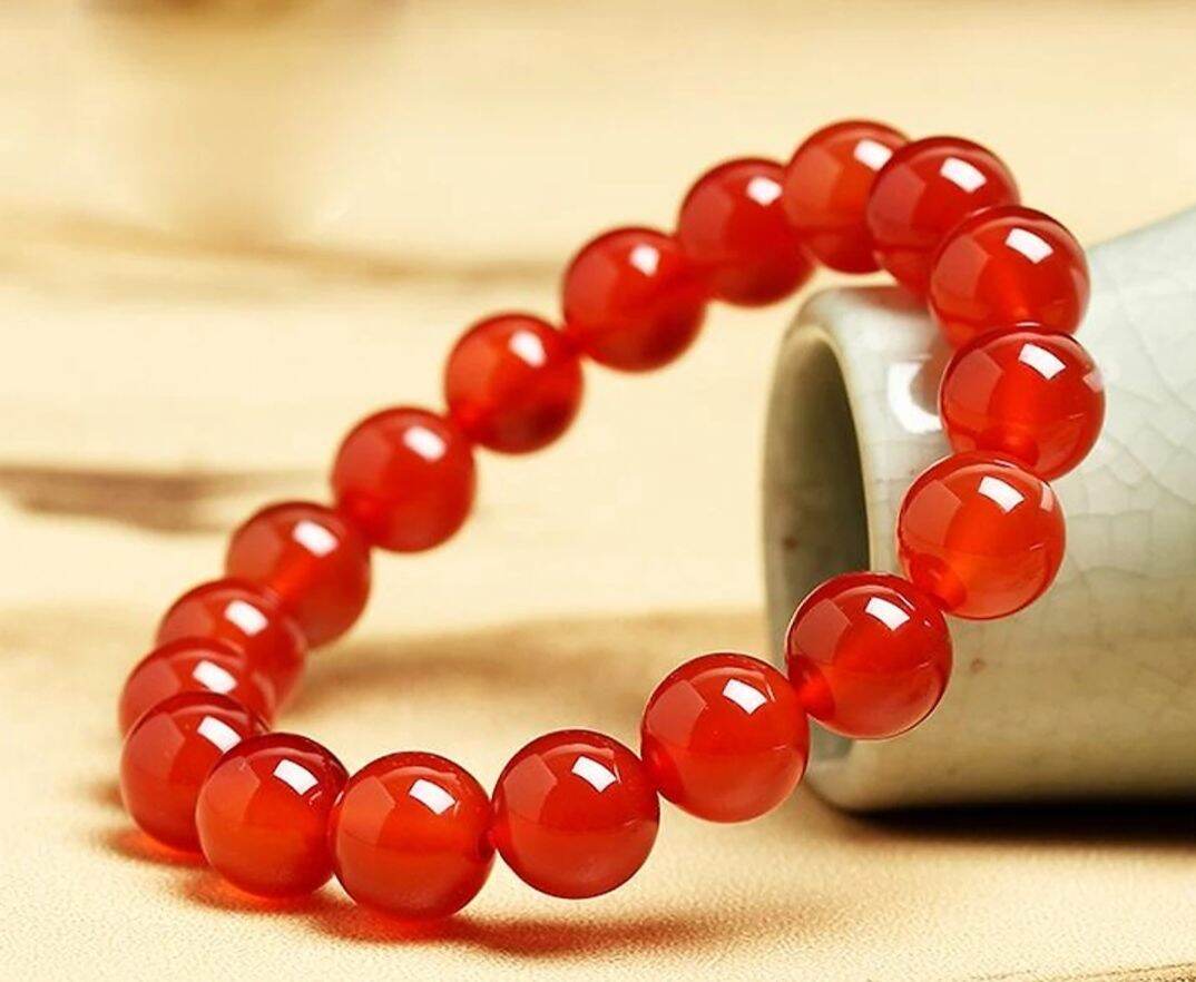 [HCM] Vòng tay phong thủy đá thạch anh đỏ 10mm