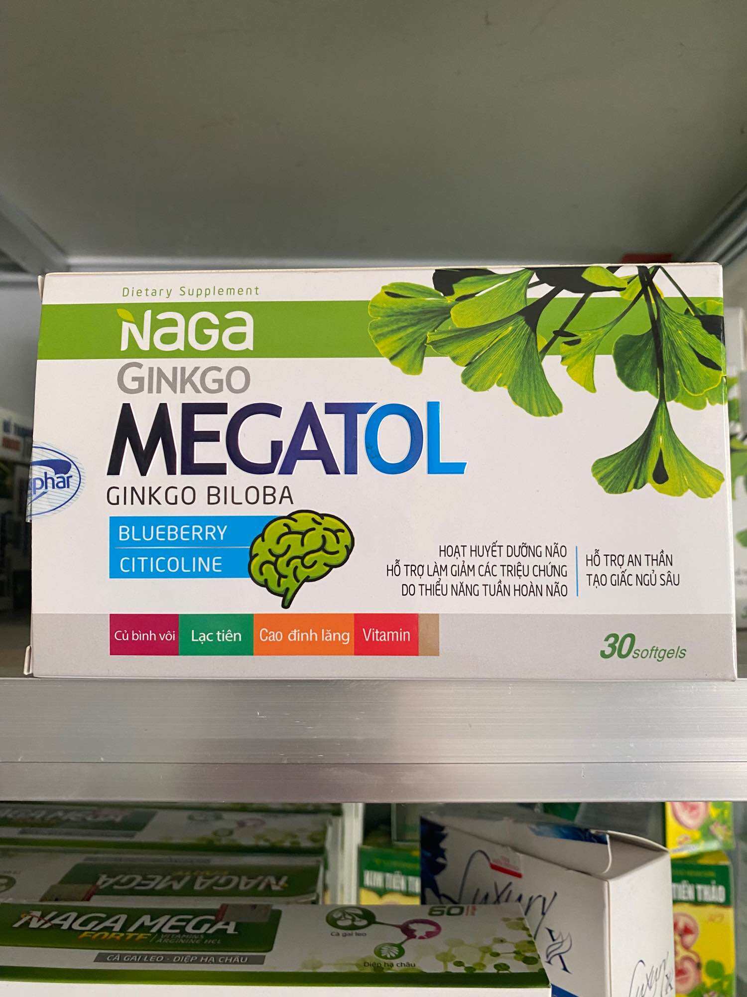 Megatol naga hỗ trợ ngủ ngon, bổ sung dưỡng chất cho não hộp 30 viên