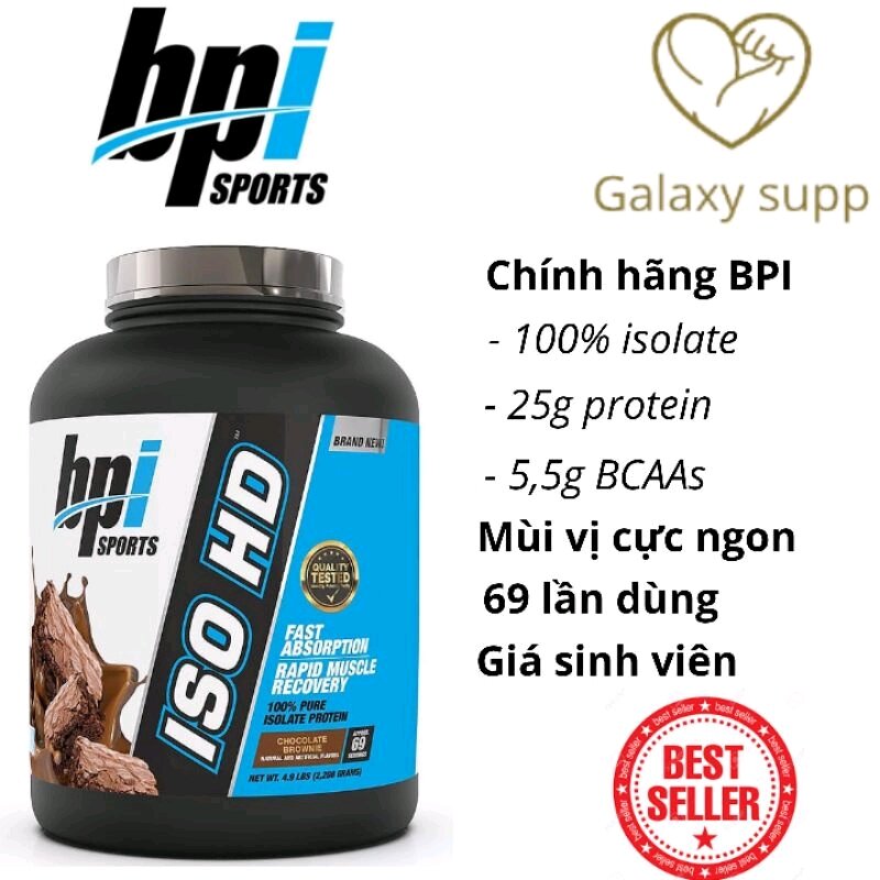 BPI ISO HD WHEY PROTEIN TĂNG CƠ TINH KHIẾT 100% ISOLATE 69 SERVING