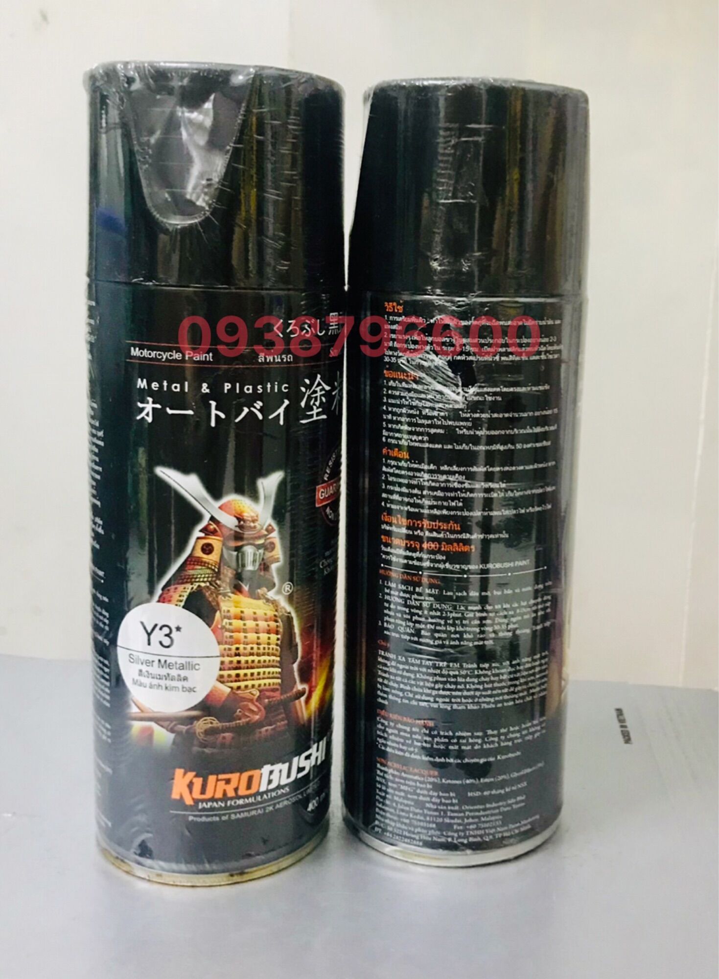 Sơn Samurai Y3 màu Bạc dễ Sơn các loại xe