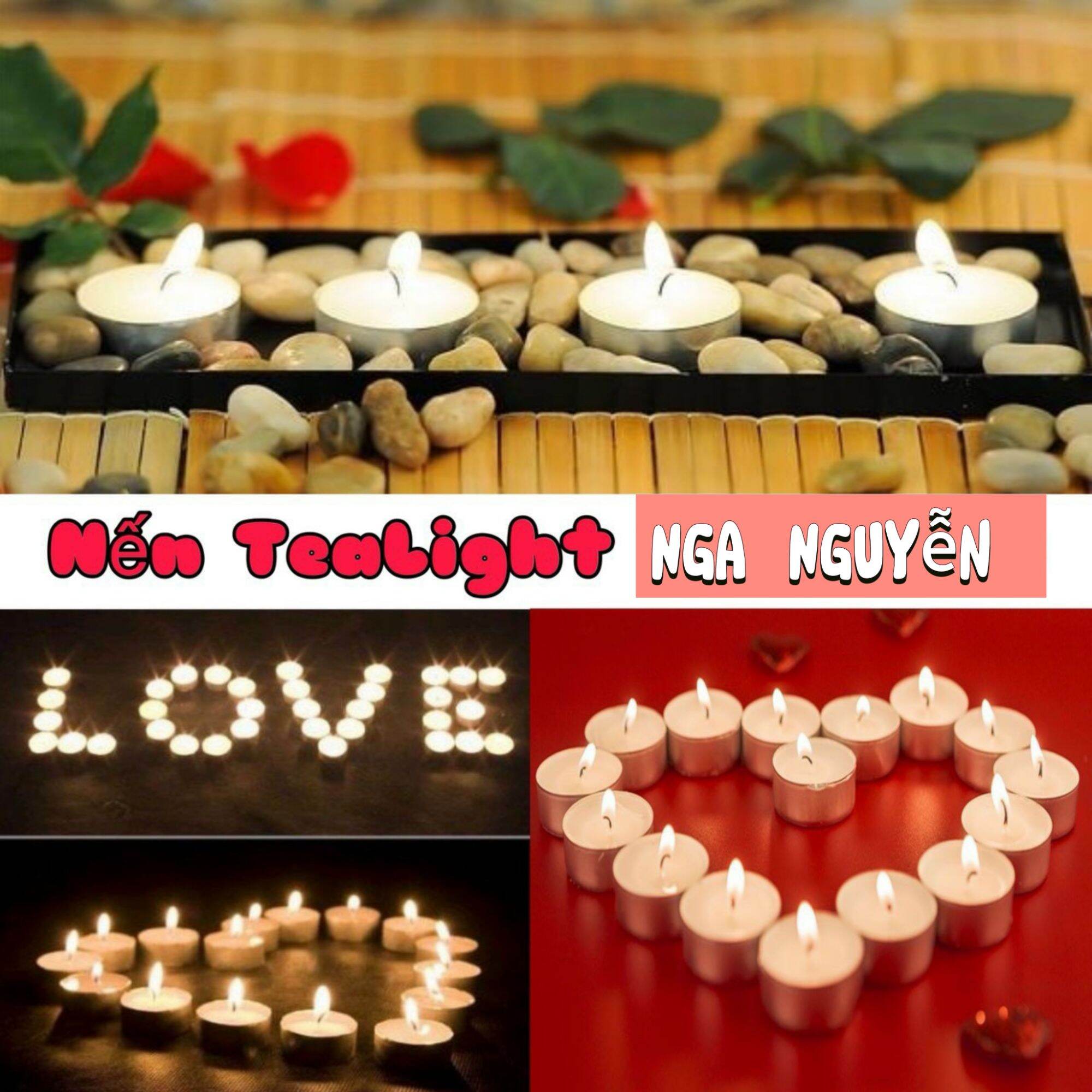 Nến Tealight Hoa Mai cháy đủ 4 giờ 100 viên