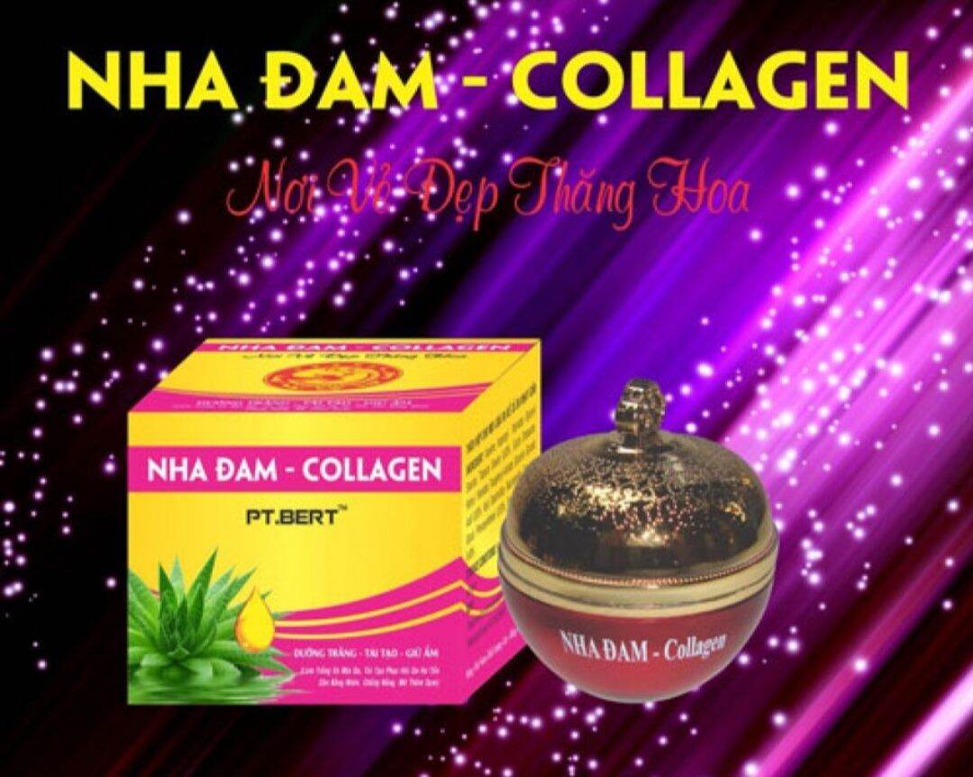 Kem dưỡng trắng da, tái tạo da, giữ ẩm nha đam colagen.