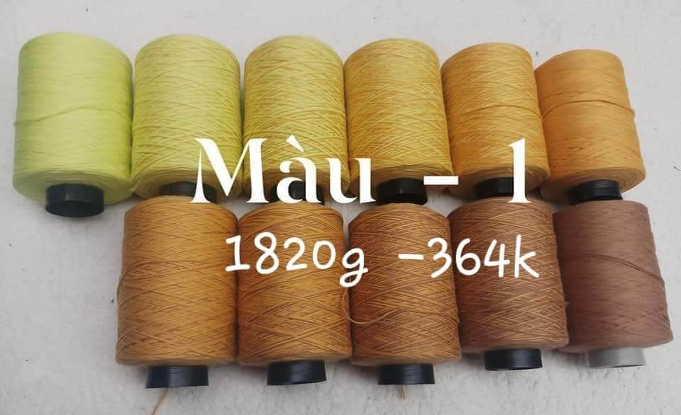 Sợi cotton 100/% chập loang cầu vồng , cỡ sợi 0,8mm