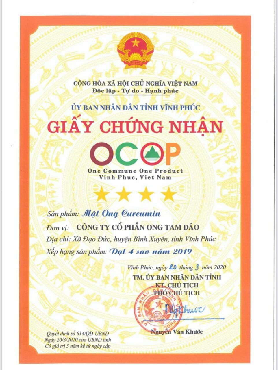 Mật ong Curcumin 500g