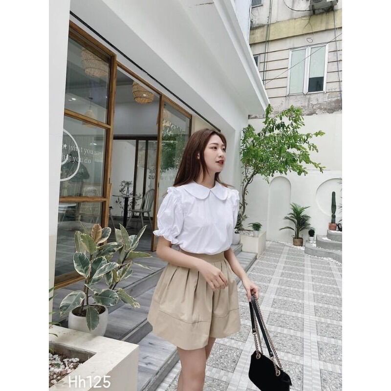 Set Áo Sơ Mi Cổ Sen + Chân Váy