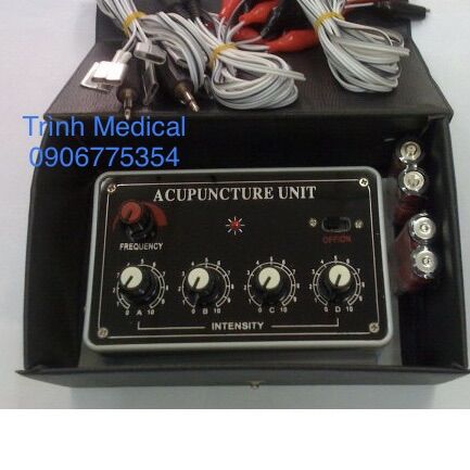 Máy điện châm mini Acupuncture Unit 4 cọc 16 kim