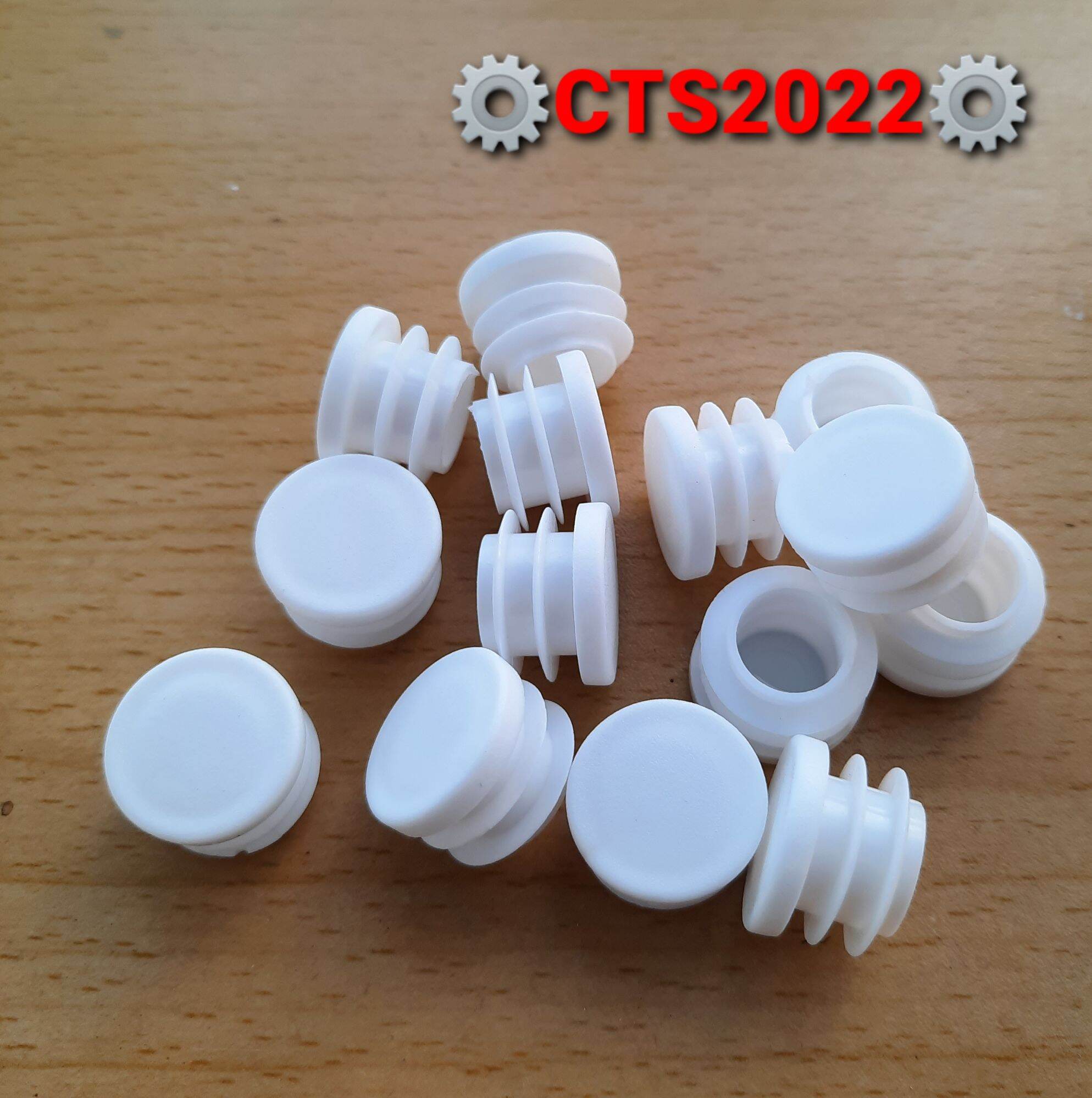 Set 4 nút nhựa màu trắng bịt đầu ống phi 19mm