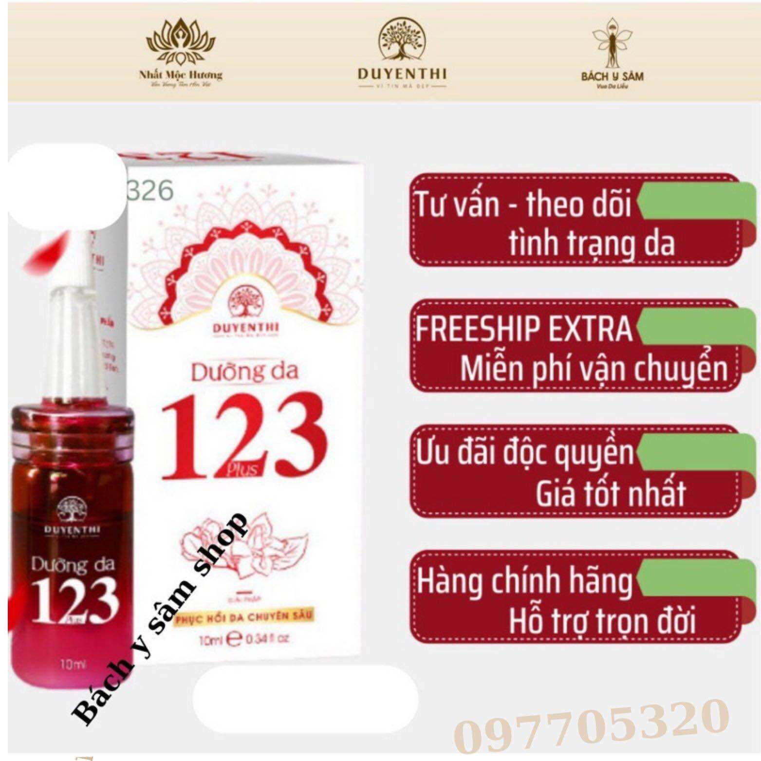 Dưỡng da 123 phục hồi và tái tạo da 10ml mẫu mới của bách y sâm bl77