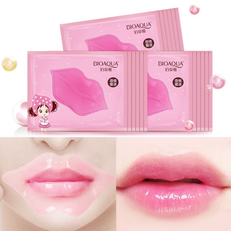 Combo 5 mặt nạ dưỡng môi thạch collagen dưỡng ẩm da môi giảm thâm mềm môi mask môi bioaqua