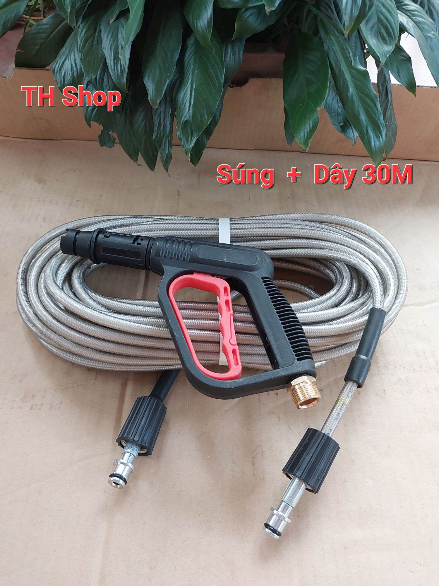 Dây rửa xe 10M, 15M, 20M, 30M,  S.úng xịt cò đỏ ( LOẠI TỐT)