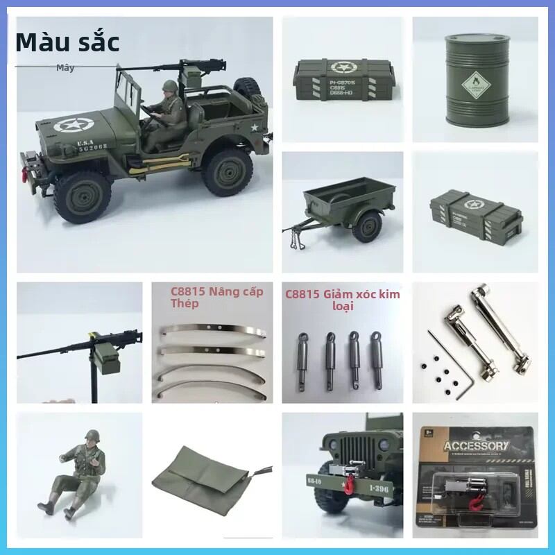Xe Điều Khiển Từ Xa Quân Sự Jjrc C8815 1/9 4WD RTR Crawler, Xe Địa Hình Đồ Chơi Cho Trẻ Em Với Tính Năng Leo Núi Và Điều Khiển Từ Xa Không Dây 2.4G