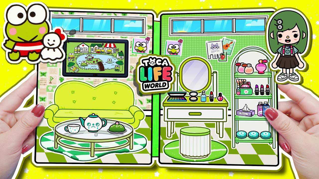 Ngôi nhà ếch xanh Kerropa của toca - Búp bê giấy
