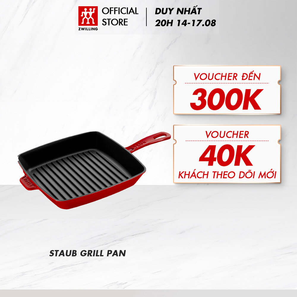 Chảo nướng gang đúc tráng men STAUB 26x26cm