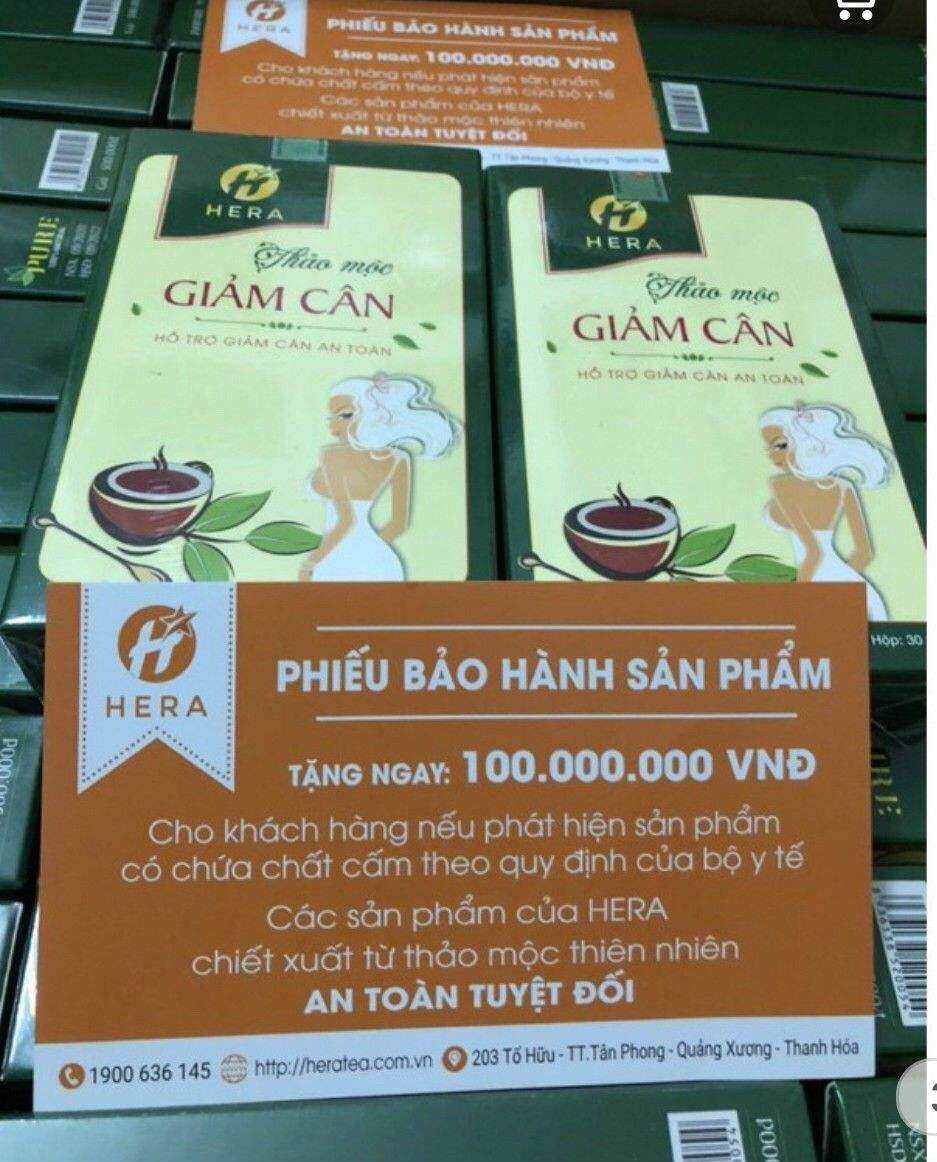 Trà Thảo Mộc Hera Plus, Giảm Cân Cấp Tốc An Toàn, Sản Phẩm không phải là Thuốc