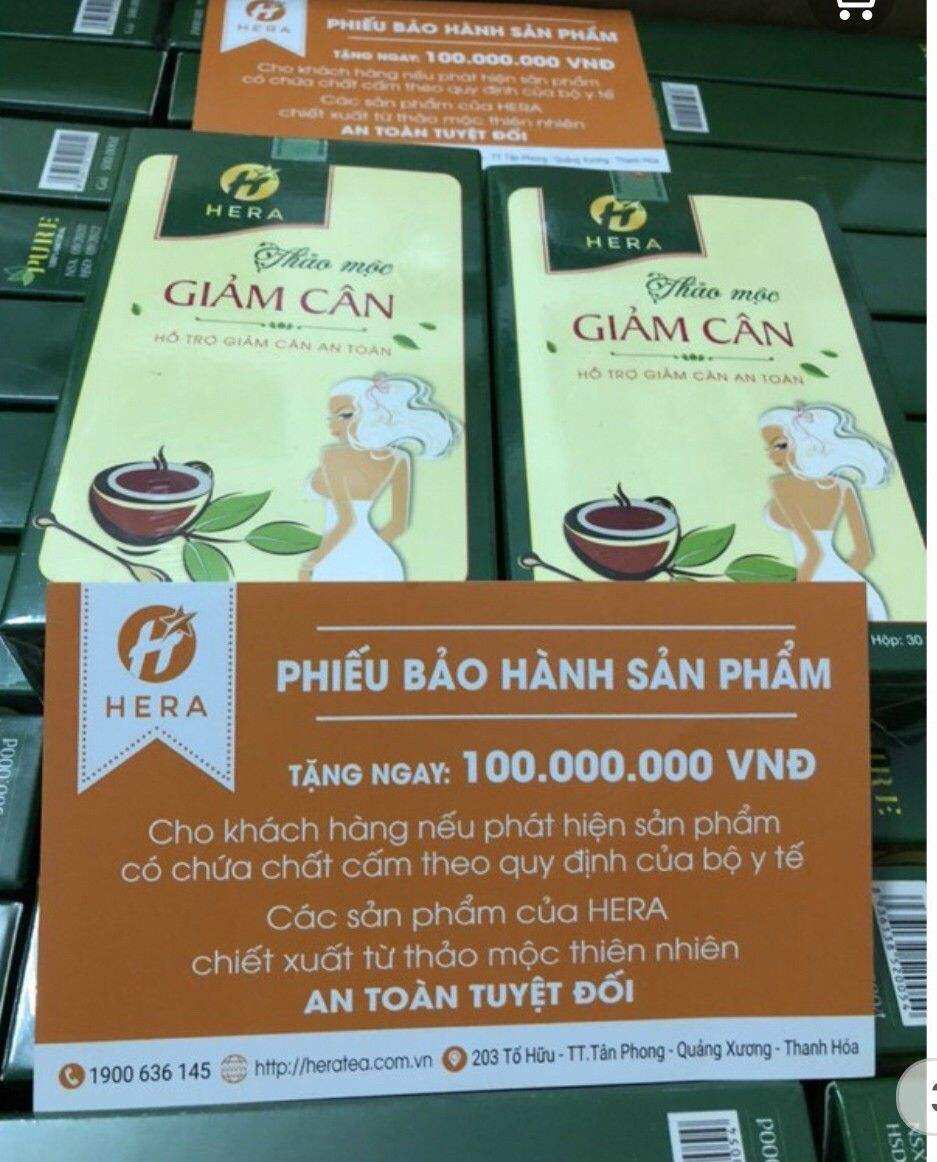Thảo Mộc Giảm Cân Hera Plus Chính Hãng Giảm Nhanh Hiệu Quả Mới Hộp 30 Viên, Sản Phẩm không phải là Thuốc