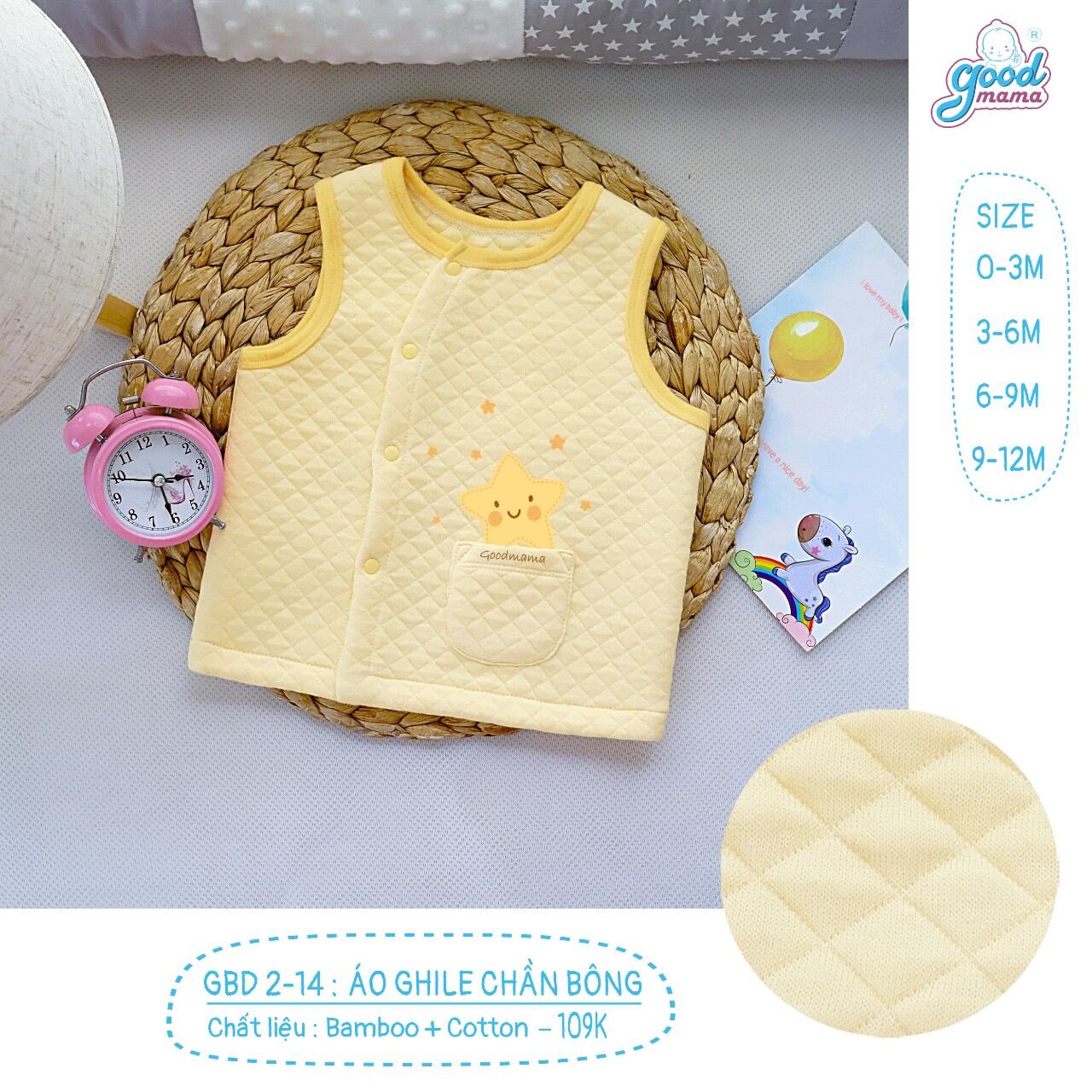[ Goodmama ]- Áo gile cho bé trai gái 0-12 Tháng