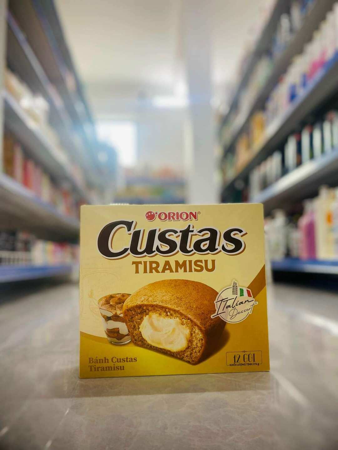 Bánh Custas Orion Tiramisu (Hộp 12 cái)