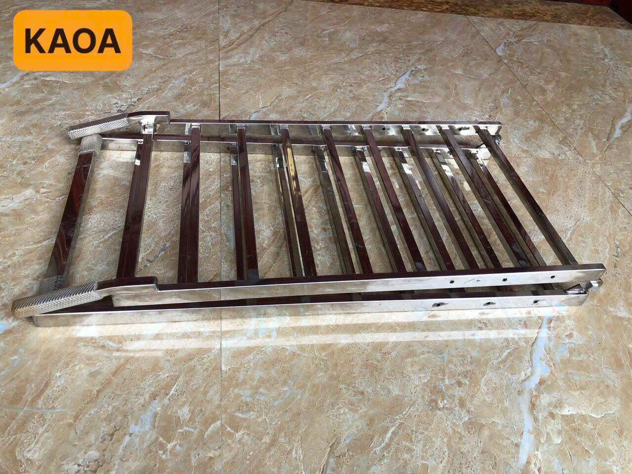 Thang dắt xe máy inox .KT 170x40cm phù hợp độ cao 49 - 55 cm ( bảo hành 12 tháng )