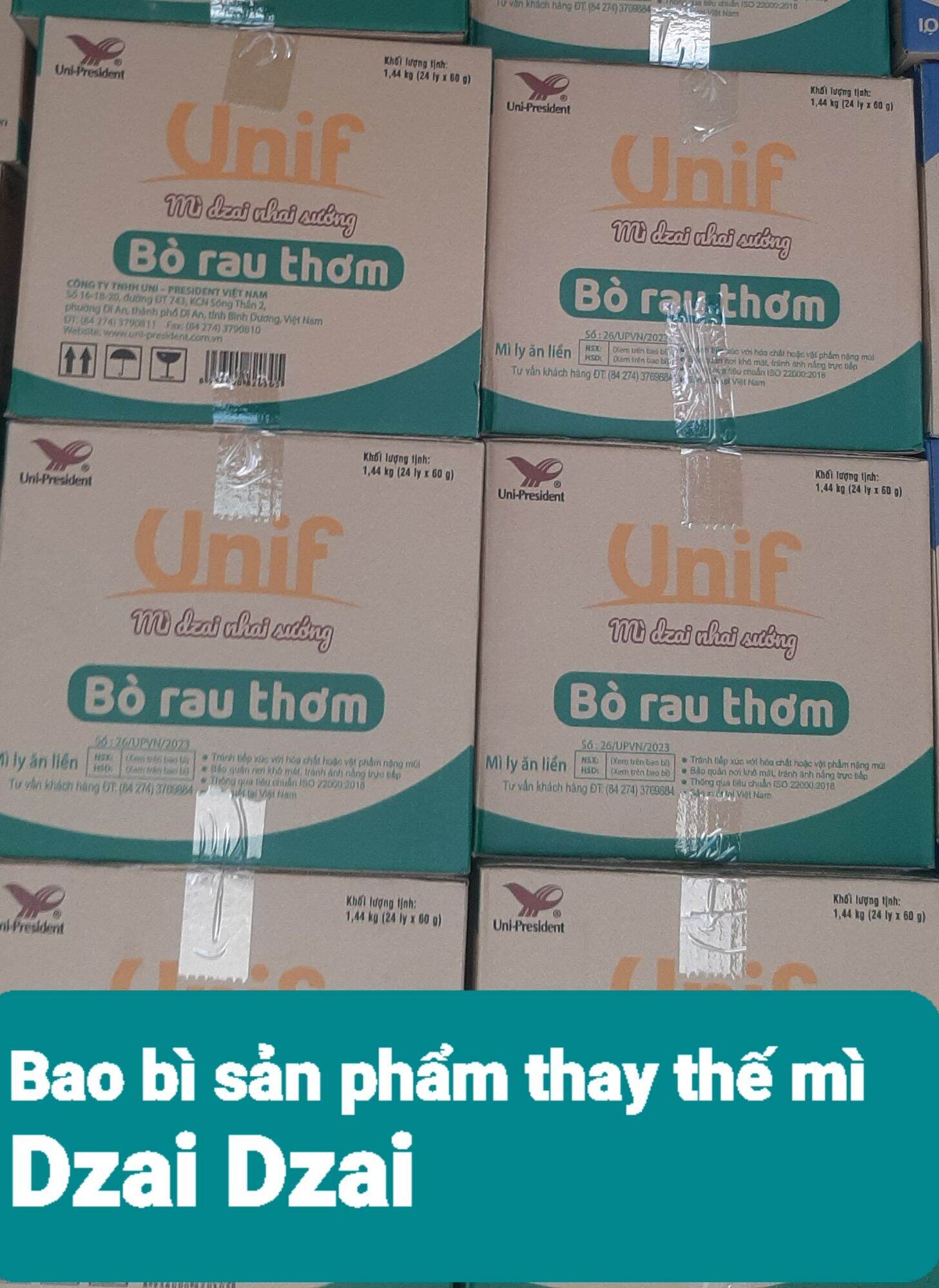 Mì Ly Unif Bò Rau Thơm.(24ly /1 thùng)