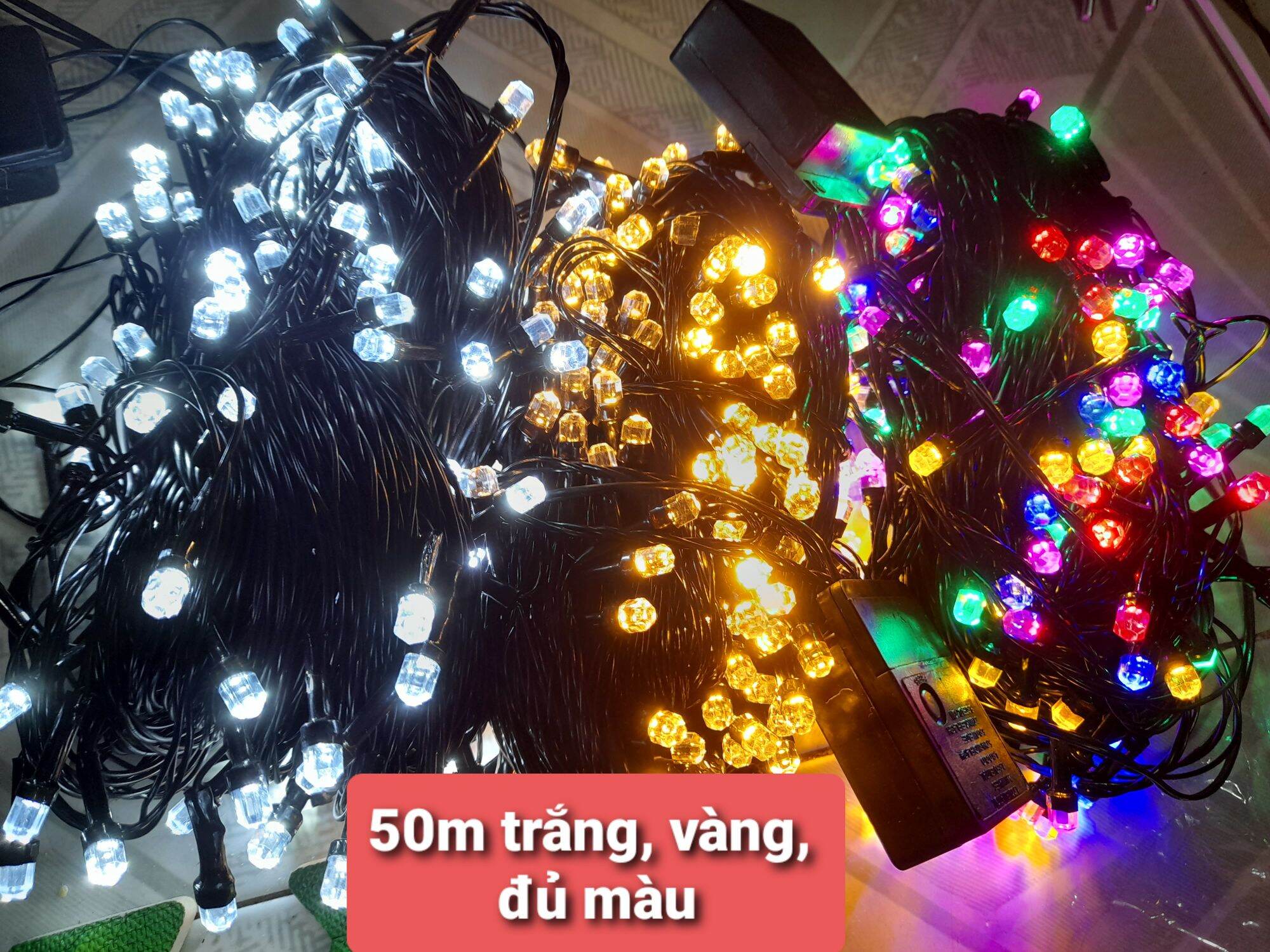 Dây đèn nháy led kim cương dài 50met