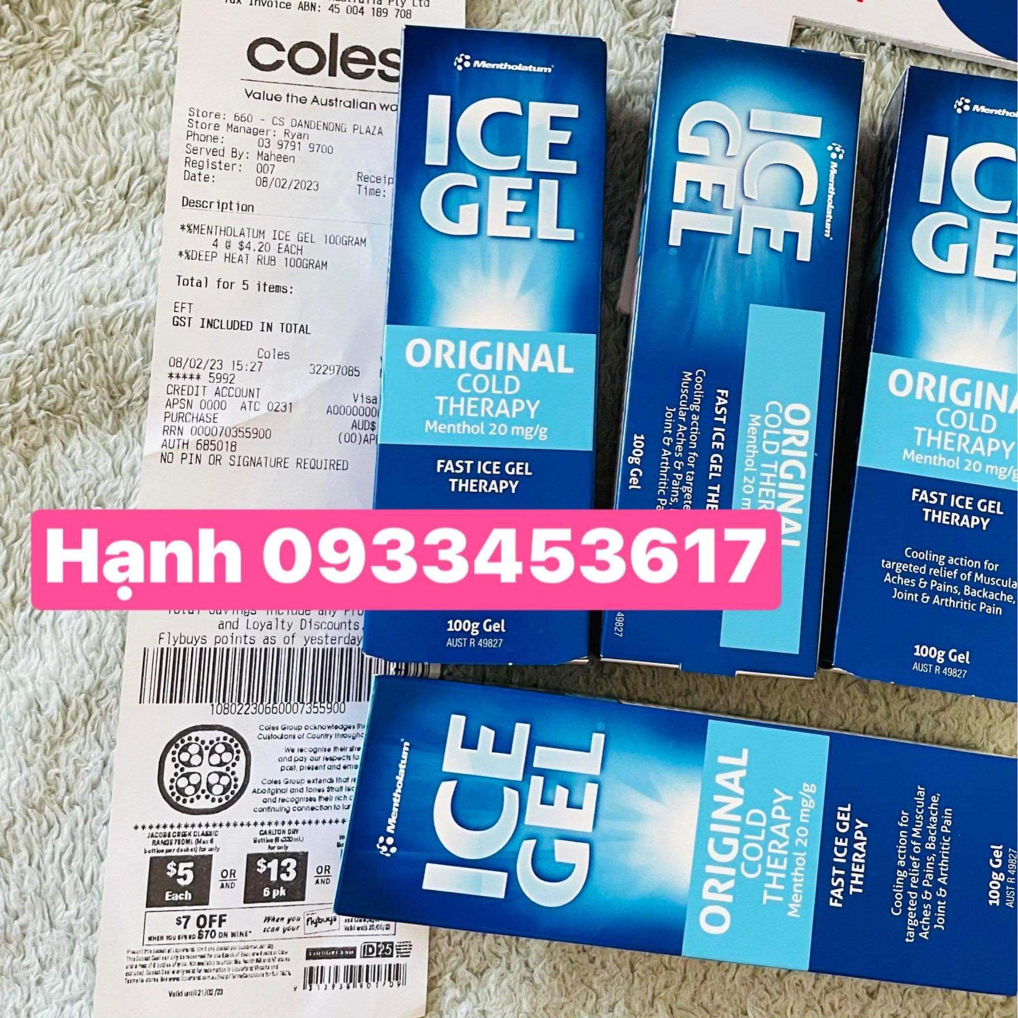Kem xoa bóp Ice gel giam dau của Úc