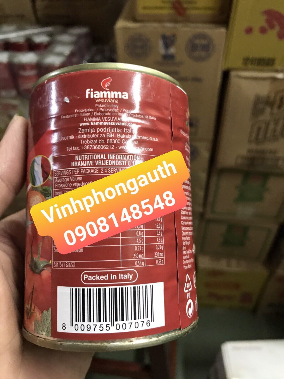 Tomato paste - cà chua xay nhuyễn Fiamma 400gr