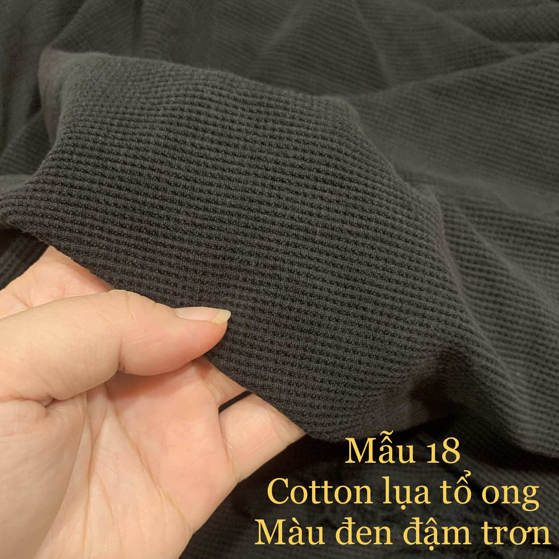 1m vải thun cotton tổ ong dày dặn khổ 1m6-2m nhiều mẫu hàng công ty