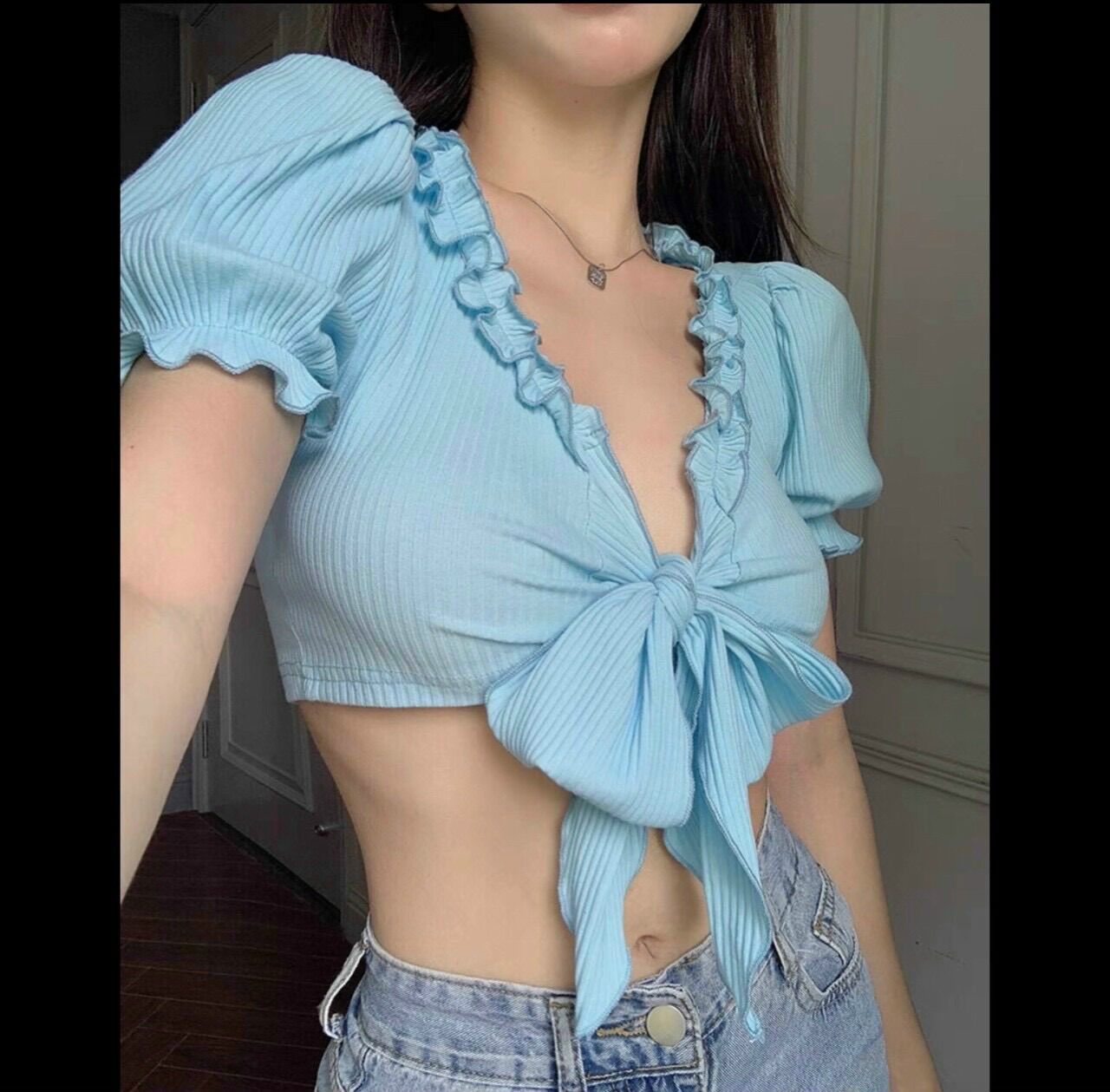 Áo kiểu sexy cột bèo gợi cảm a3