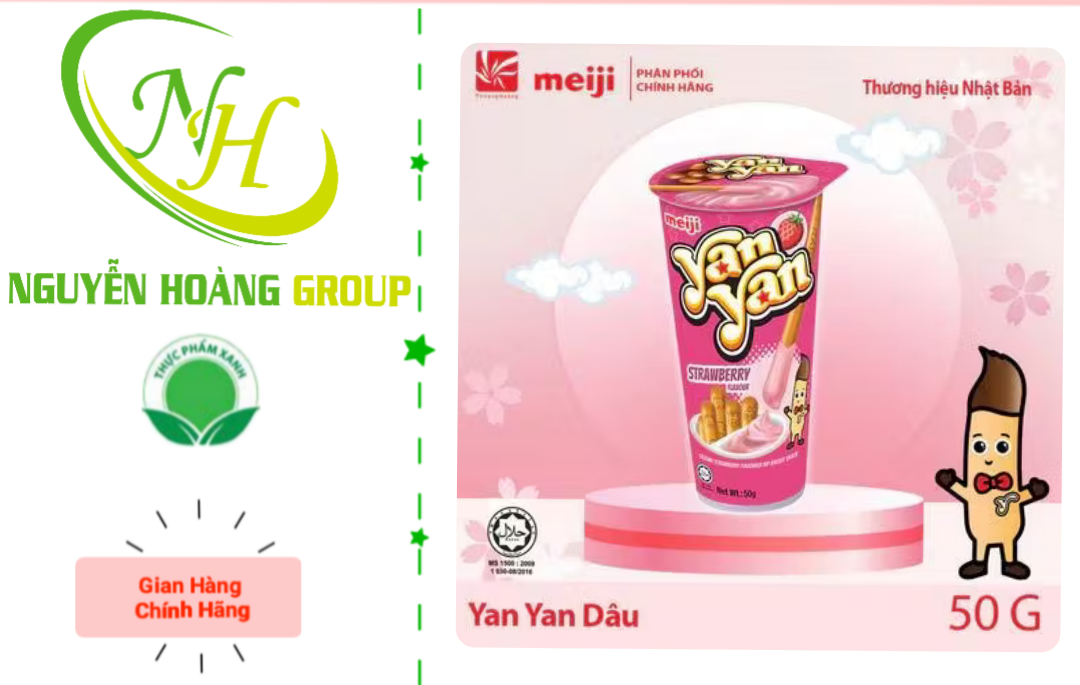 MEIJI - Bánh Yan Yan Double Cream 44g