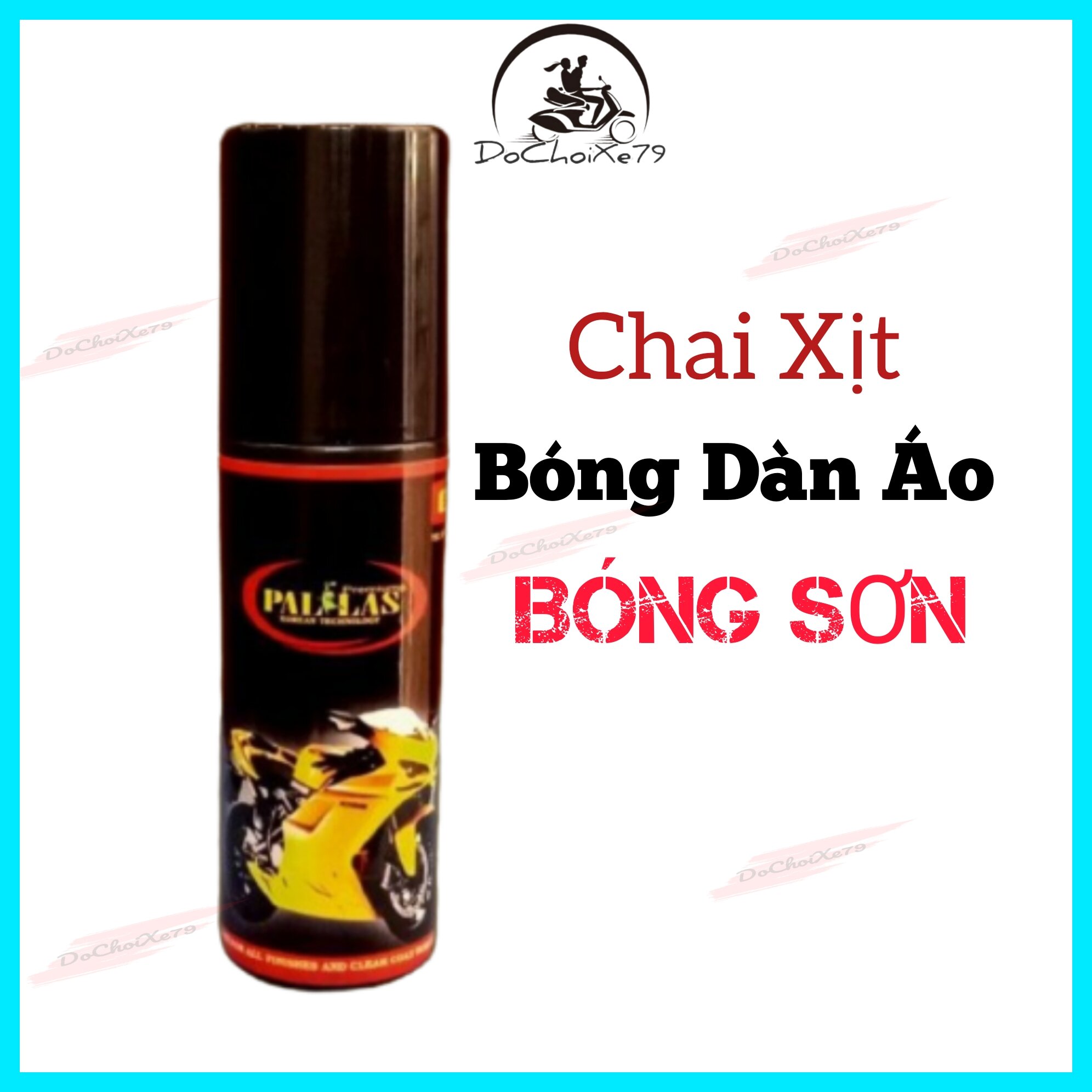 Chai xịt làm bóng sơn dàn áo xe và nhựa nhám cao cấp pallas