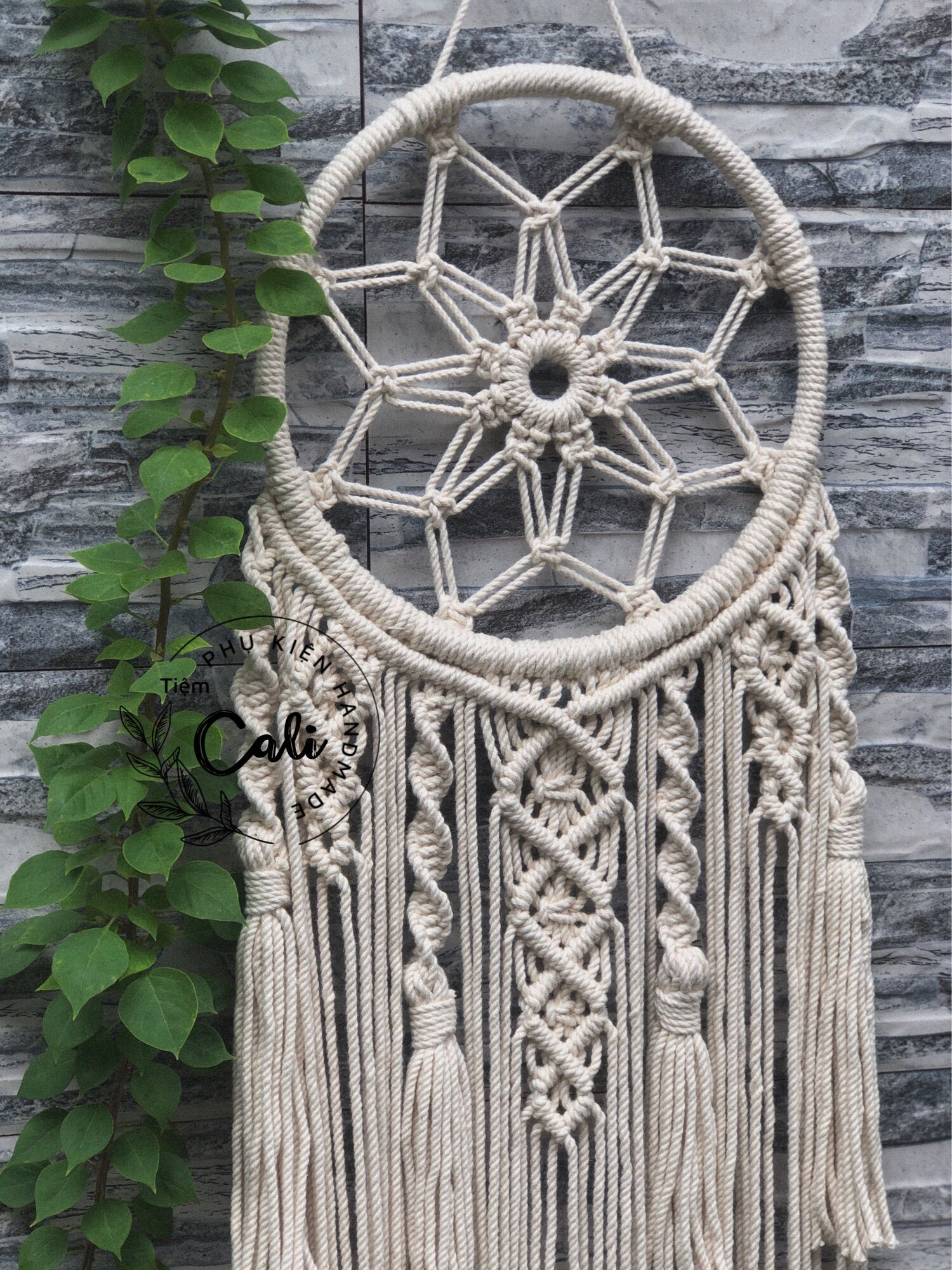 Dreamcatcher macrame treo tường trang trí mã 0012