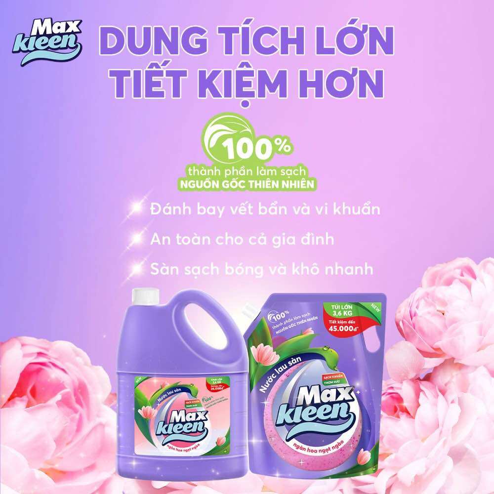Can nước lau sàn Maxkleen (3,6kg)