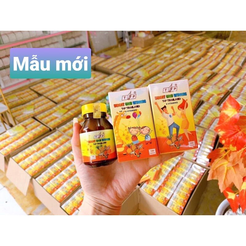 2 hộp vitamin tăng cân tp thái lan 100 viên