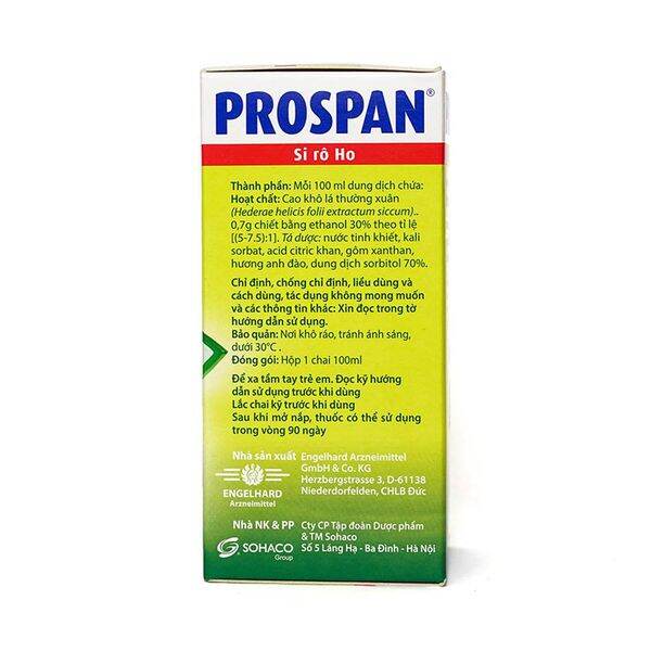 Siro Prospan Đức 100ml - Siro ho long đờm chính hãng