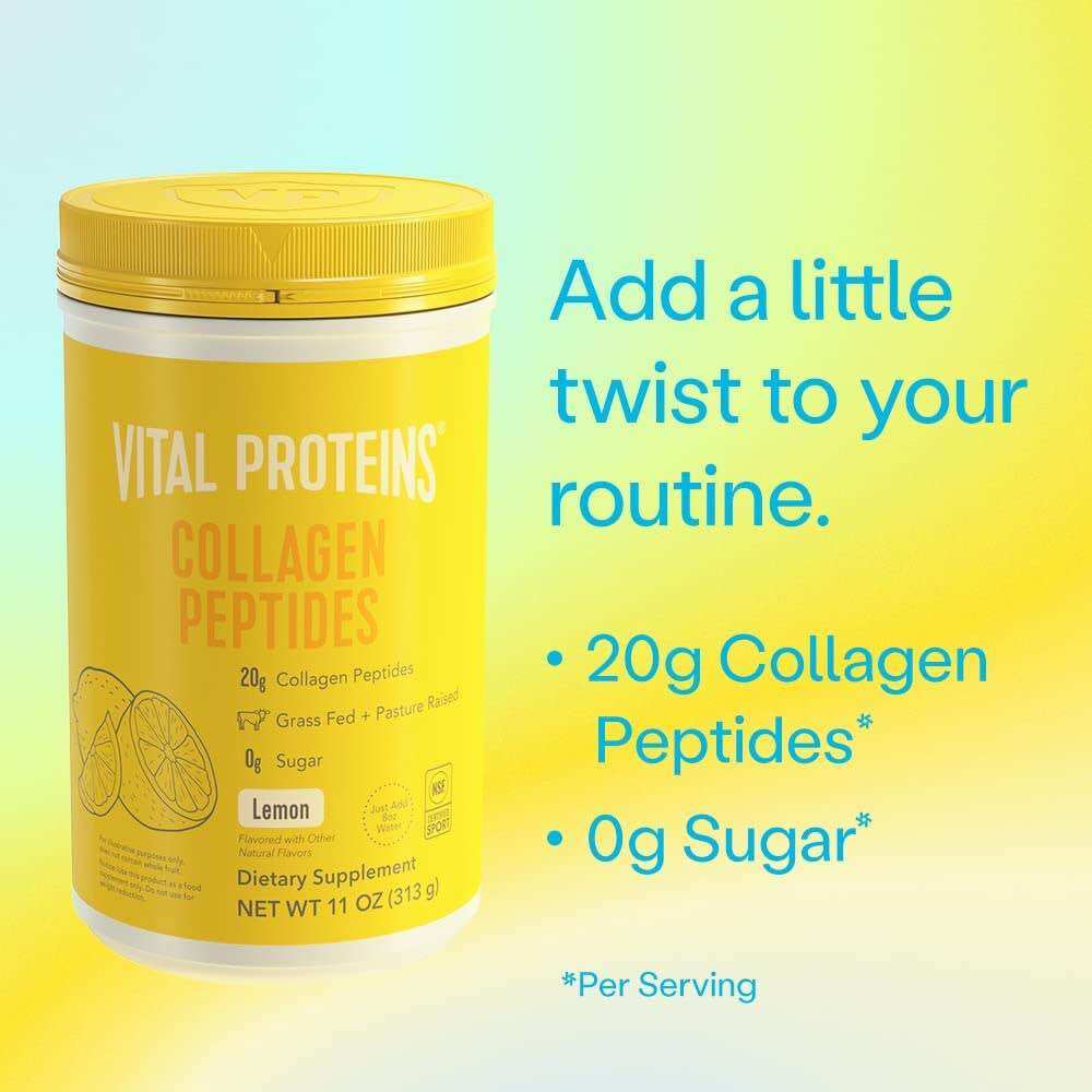 Collagen bột vị chanh của Mỹ Vital proteins collagen peptides lemon 752g 🇺🇸