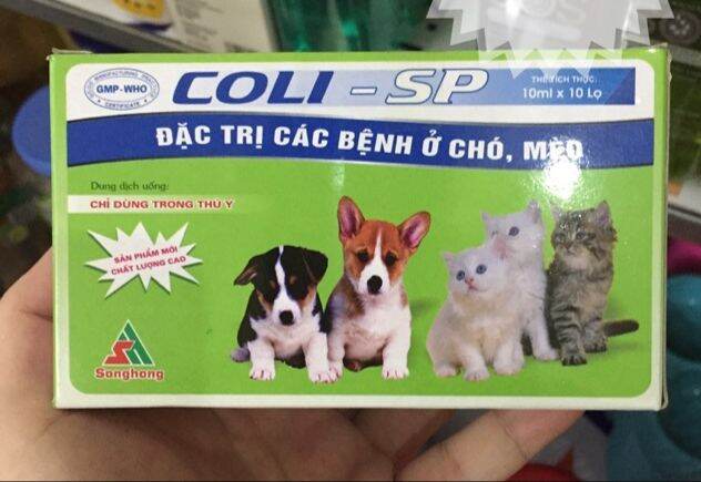 Coli-sp thuốc nhỏ đặc trị đi ngoài, các bệnh truyền nhiễm chó mèo