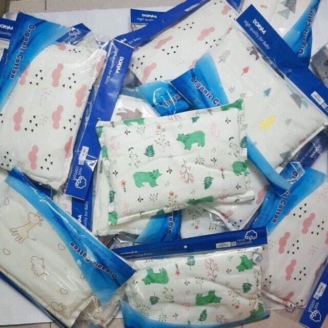 Gối nằm sợi Organic cho bé sơ sinh
