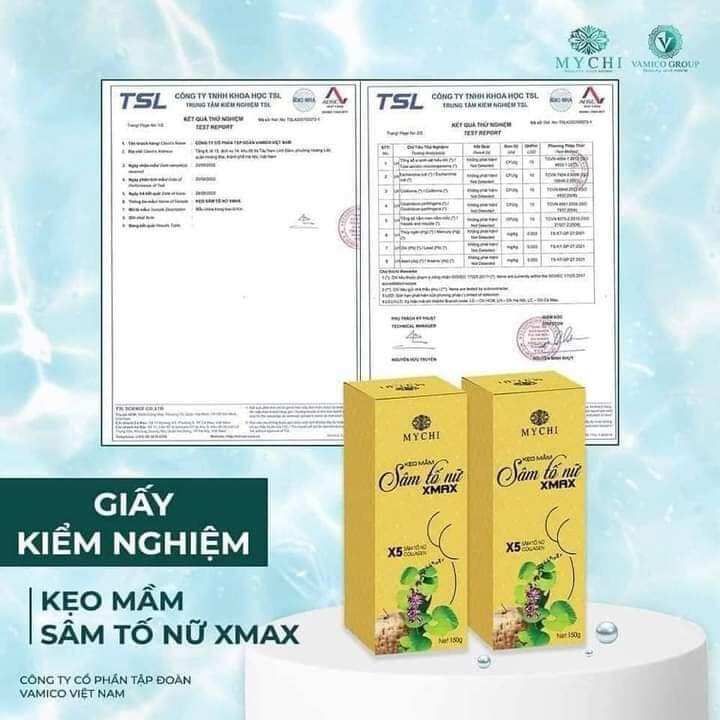 Cobom 5 hộp kẹo mầm sâm tố nữ Xmax (tặng dây đo)