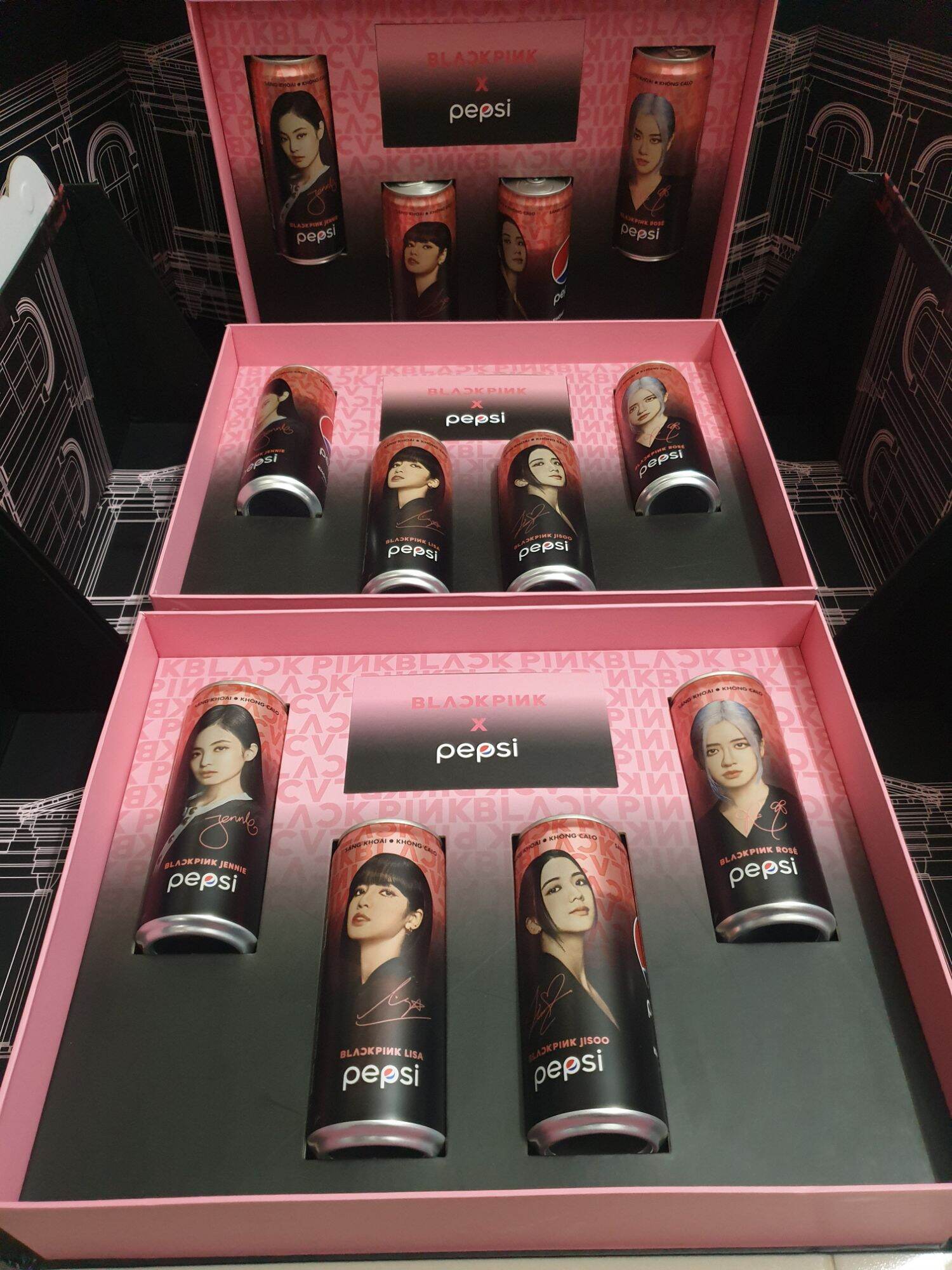Hộp 4 Lon PEPSI x BLACKPINK Full 4 Thành Viên (Bản Giới Hạn)
