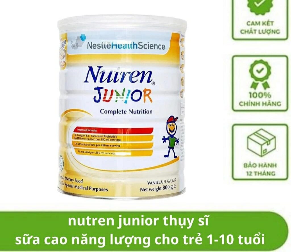 [Date 12/2024] Sữa bột Nutren lon 800gr. Mẫu Thụy Sỹ