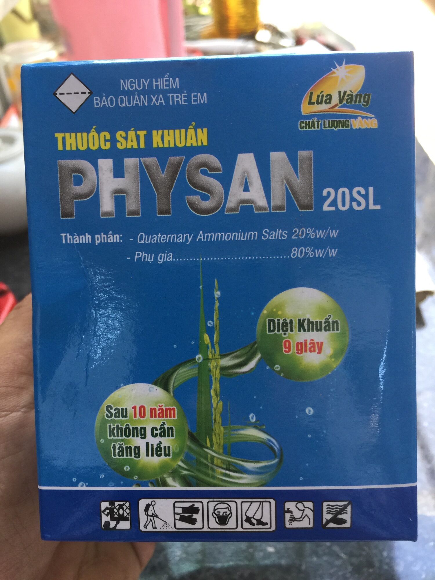 Sát khuẩn trừ nấm, thúi nhũn Physan hộp 10 gói