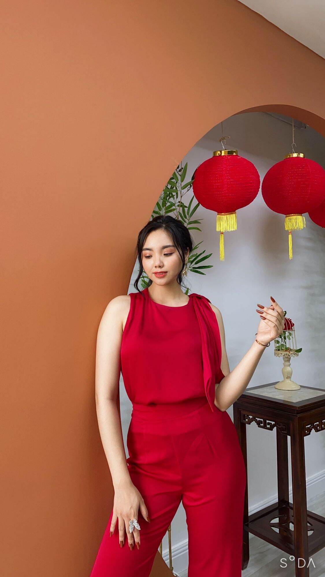 Bộ Jum dài ống suông thắt nơ cổ