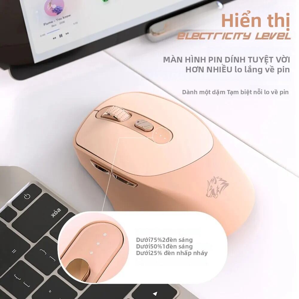Chuột Không Dây X7 2.4G Bluetooth Có Thể Sạc Lại Với Đèn Báo Pin 5 Cài Đặt DPI Có Thể Điều Chỉnh Cho Windows Android Mac. 