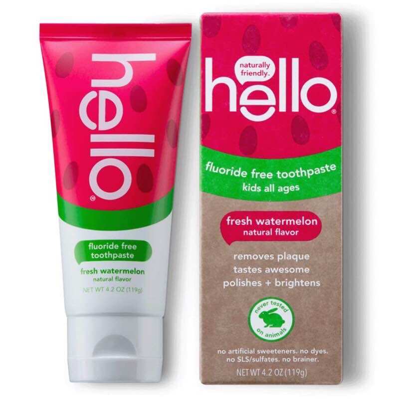 Kem đánh răng cho bé hello hữu cơ (hàng mỹ bay air, bill hãng)