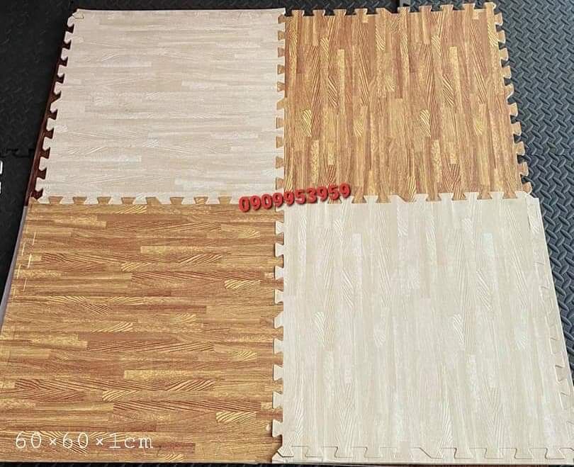 thảm xốp lót sàn vân gỗ 60x60x1cm